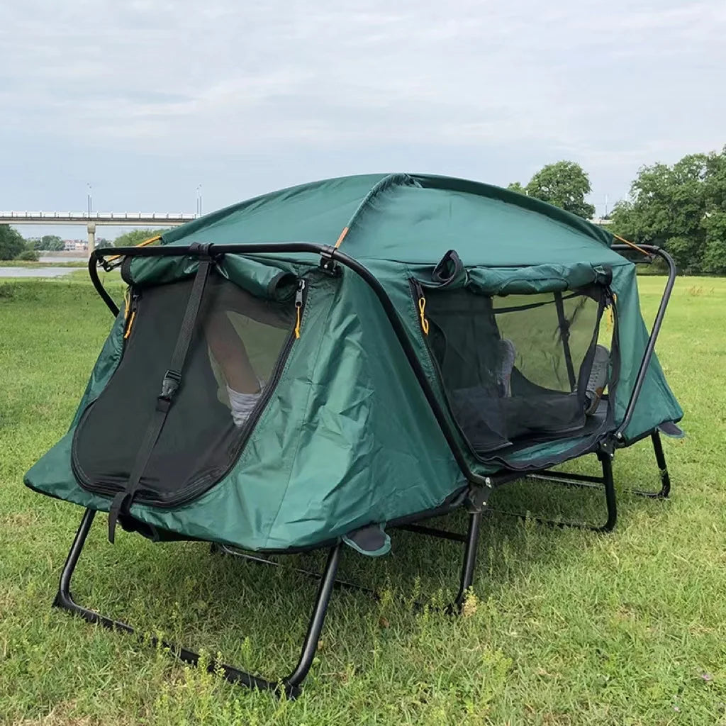 Hot Sale Outdoor Camping Off Ground Waterproof 1-2 Person Portable Foldable Fishing Sleeping Tent