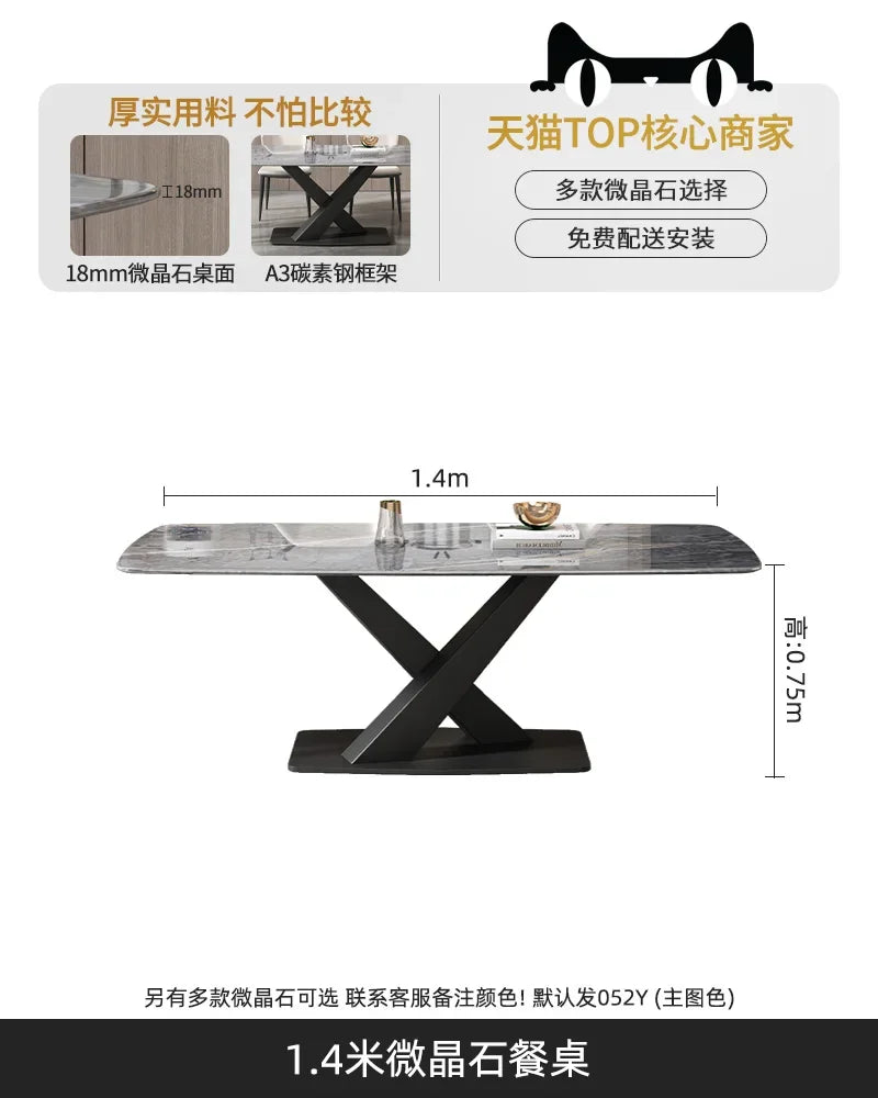 Luxury Art Dining Table Rectangle Nordic Modern Minimalist Design Dining Table Living Room Mesa De Comedor Home Furniture