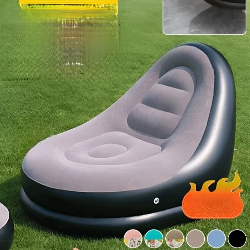 Home Light Luxury Lazy Sofa Comfortable Inflatable Single Flocking Lazy Sofa Set Portable Foldable Recliner Outdoor Sofa Air Bed