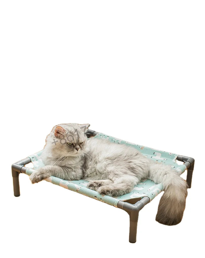 Unique Design Elevated Dog Bed - Cooling Raised Pet Cot For Large Dog Aluminum Frame And Durable Mesh Fabric