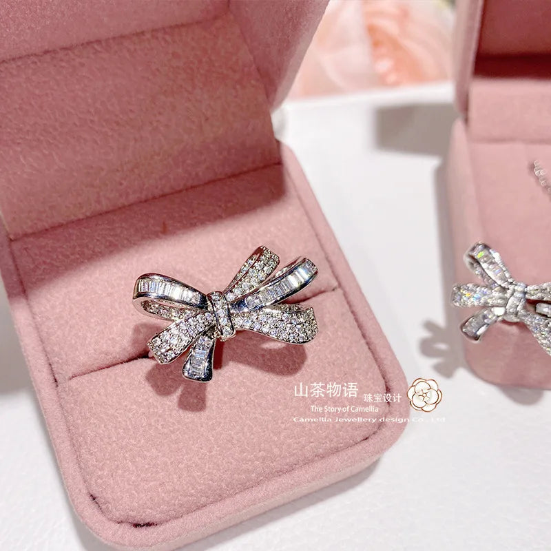 luxury jewelry set for women geometric earrings design bow necklace