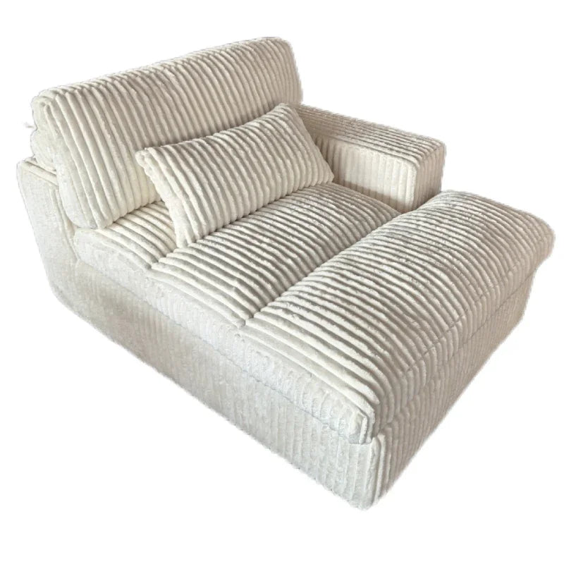 Italian Style Retro Luxury Corduroy Double Sofa Bed for Living Room Vacuum Compression Washable Customizable  Furniture Sofa
