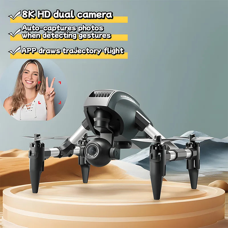 RC drone with camera 8K dual high-definition aerial photography 2.4g remote control aircraft gesture camera quadrotor aircraft
