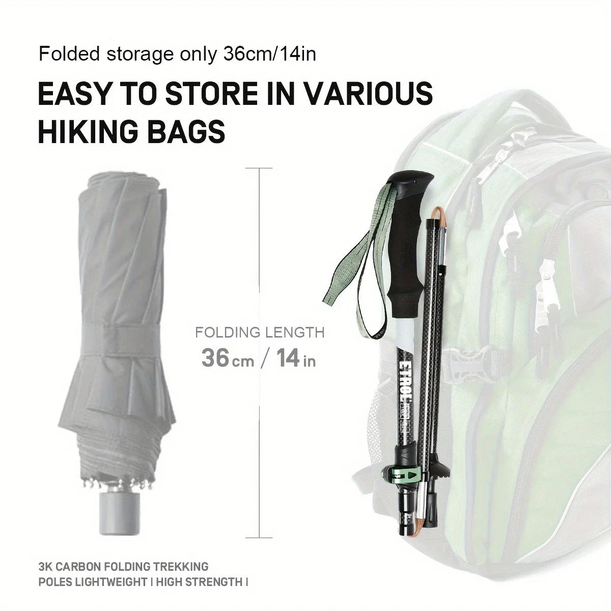 Ultralight Foldable Trekking Poles  Telescopic Nordic Walking Sticks  Portable Outdoor Camping Hiking Gear for Trekking