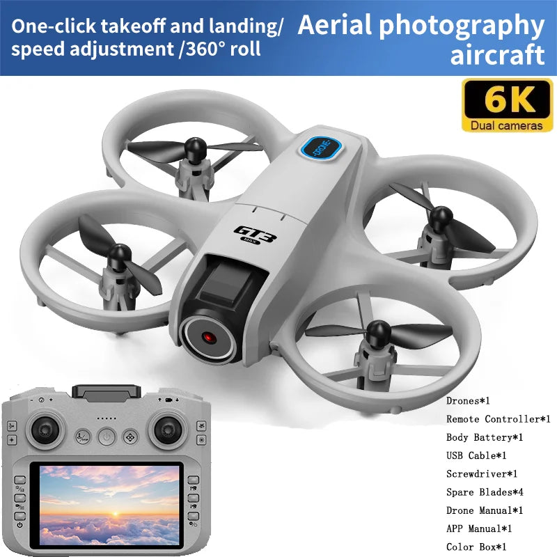 GT3 MAX Mini Drone 5G 8K GPS Professional HD Aerial Photography Dynamic Lighting Remote Control Aircraft Optical Flow Quadcopter