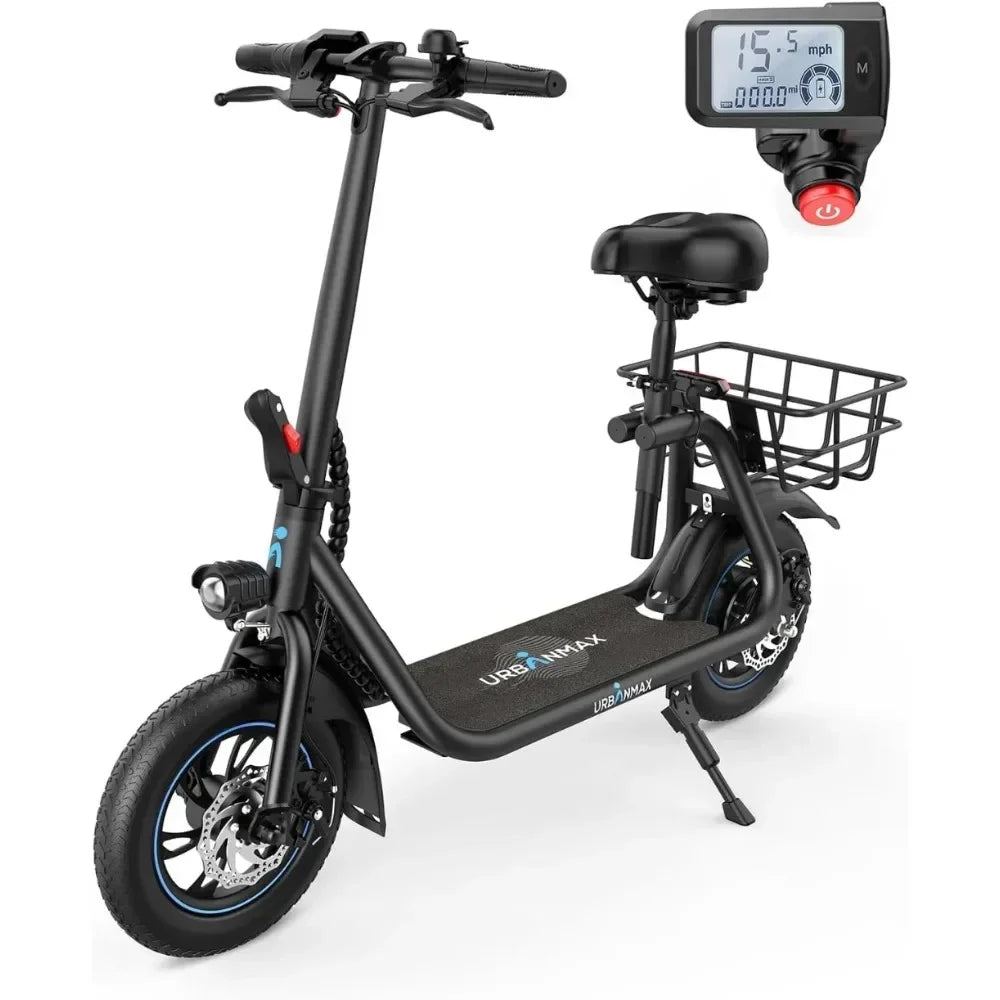 tt for  C1/C1 Pro Electric Scooter with Seat, 450W Powerful Motor up to 22/25 Miles Range, Foldable Electric Scooter for Adults