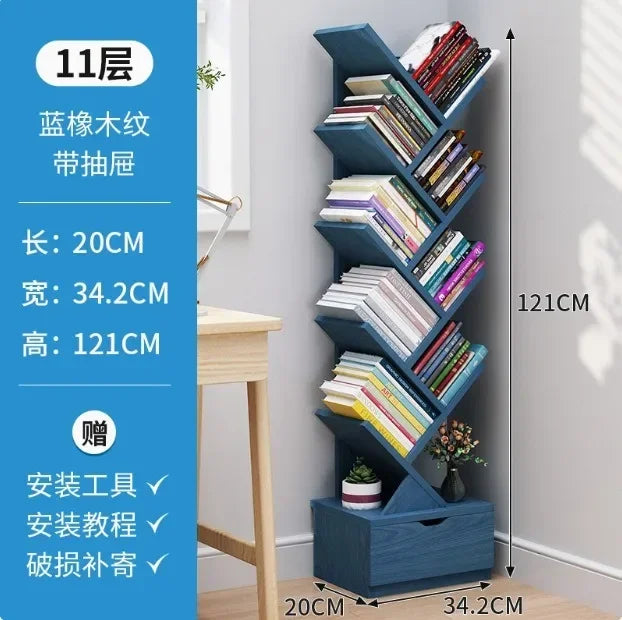 Modern Children's TreeShaped Bookshelf  FloortoCeiling Design, Living Room Storage Bookcase, Innovative Home Library