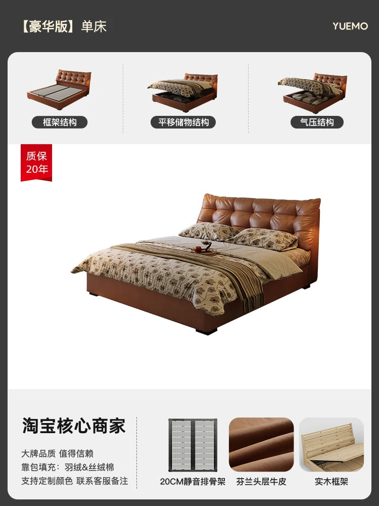 European Simple Bed Beauty Design Nordic Floor Luxury Beauty Castle Modern Bed Bedroom Children Letto Matrimoniale Furniture