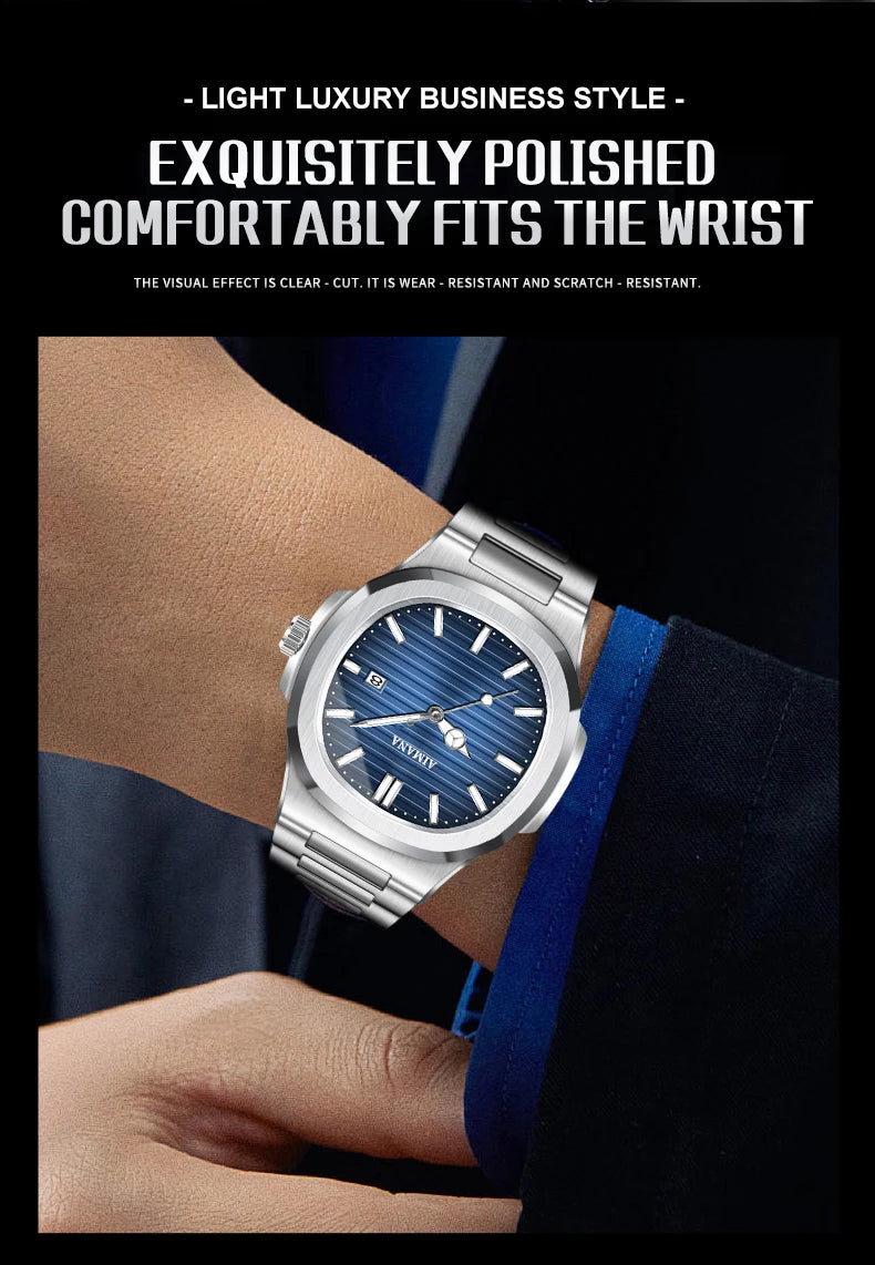 AIMANA Men's Watch Casual Fashion Digital Display Quartz Wristwatch for Men