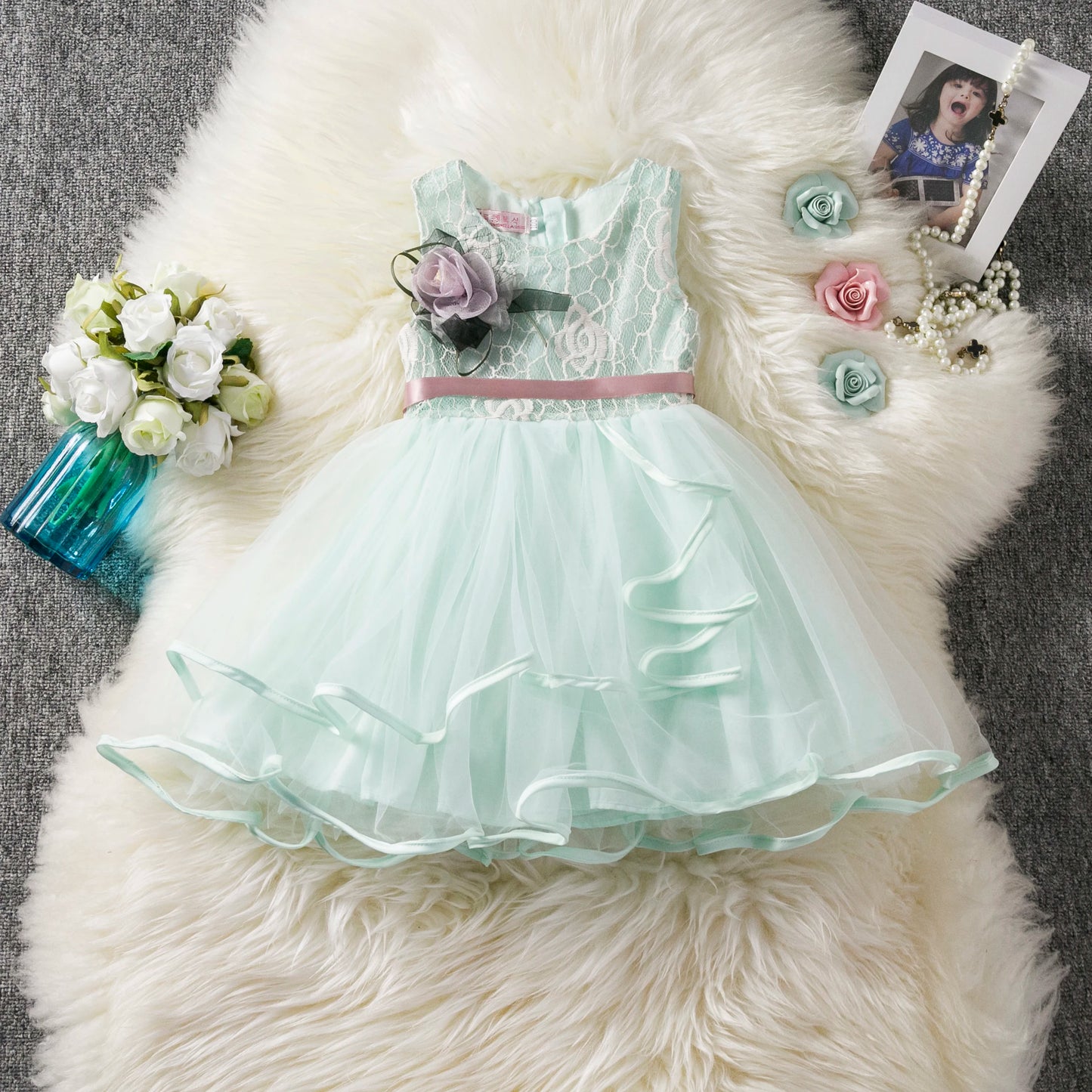 2025 New Baby Girl Dress for 2-6 Years Backless Kids Birthday Princess Dresses White Elegant Girl Wedding Party Banquet Gown
