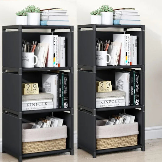 Simple Bookshelf Multi-Layer Book Closet Easy Assembly Bookcase Square Storage Shelf Living Room And Study Bedroom Storage Shelf