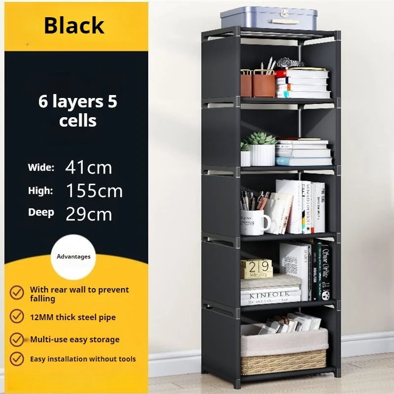 Simple Bookshelf Multi-Layer Book Closet Easy Assembly Bookcase Square Storage Shelf Living Room And Study Bedroom Storage Shelf