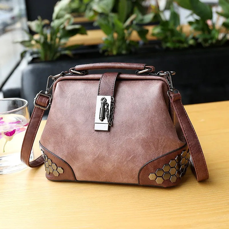 Women's Shoulder Bag Women's Handbag Fashion Purse Vintage Leather Bag Large Capacity Handbag Inclined Shoulder Bag Mom's Bag