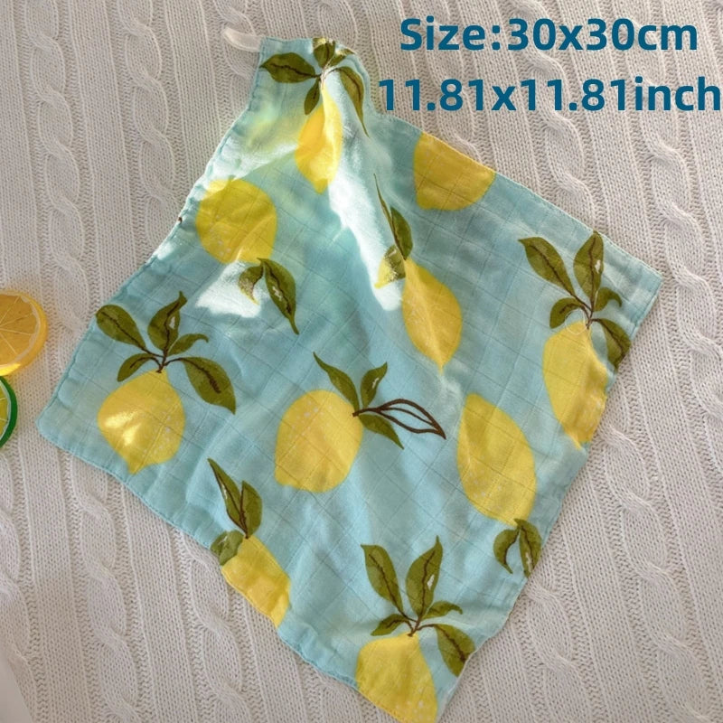 4pcs Bamboo Cotton Baby Face Towel Newborn Baby Items 4 Layer Muslin Baby Bibs Handkerchief Saliva Towel Feeding Burp Cloths