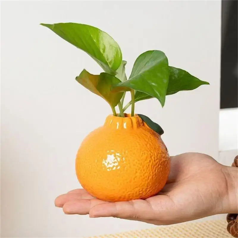 Tangerine Vases for Home Living Room Decorations Dried Flower Vases