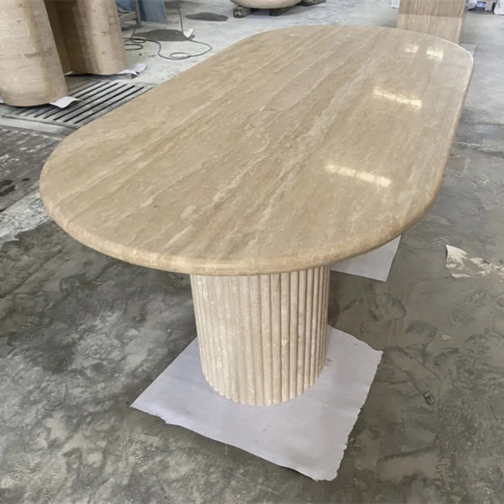 Carolf Furniture Factory Big Wholesale black marble dining tables stone round table for sale