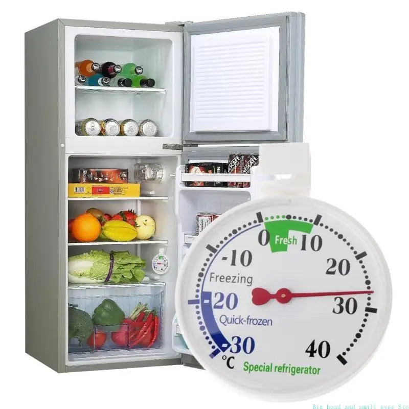 Fridge Thermometer for Traditional Refrigerators Mini Fridges Freezers -30°~40°C Large Dial with Red