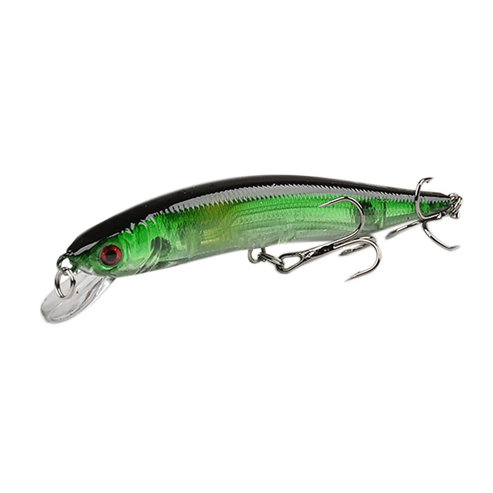 Floating Minnow Fishing Lure 10cm 9.5g 3D Eyes Crankbait Wobblers Artificial Plastic Hard Bait Bass Pike Jerkbait Fishing Tackle