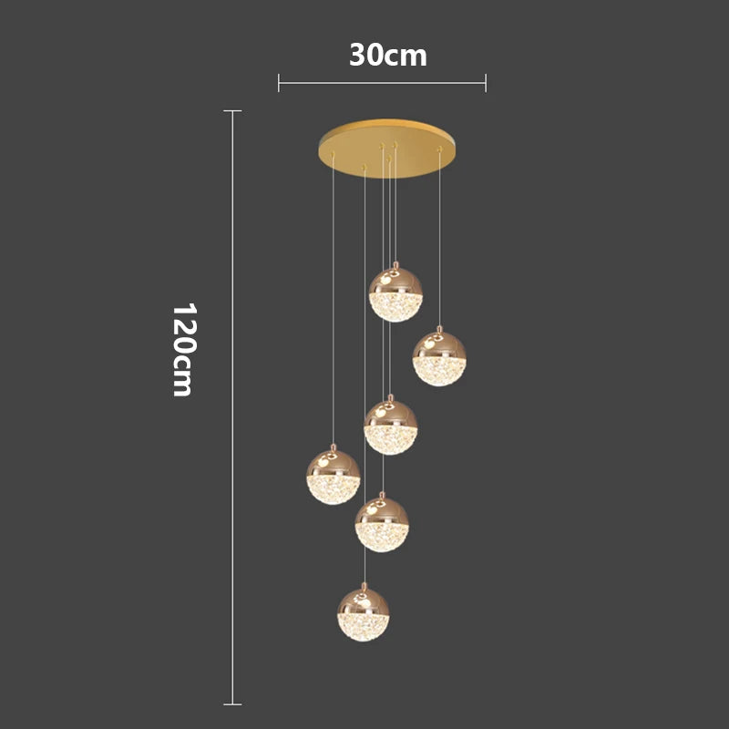 Modern home decor led lights pendant light lamps forstaircase Chandeliers for living room hanging light indoor lighting