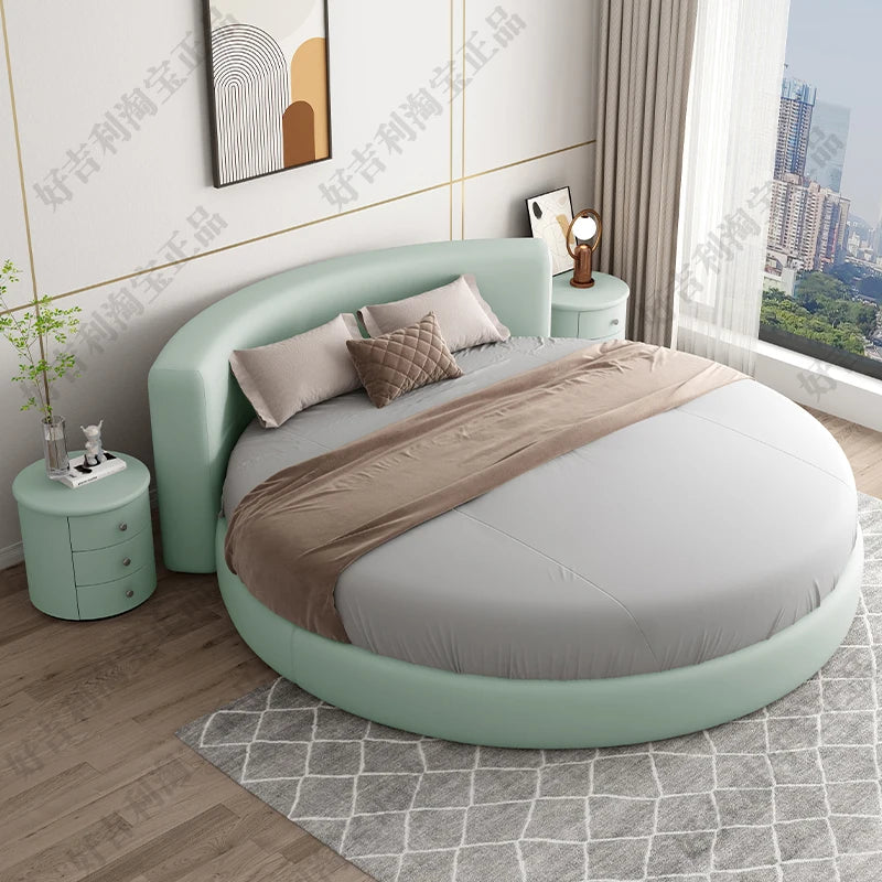 Bedroom Double Bed Queen Children Luxury Modern Castle European Bed Design Beauty Simple Sleeping Wood Cama Salon Furniture