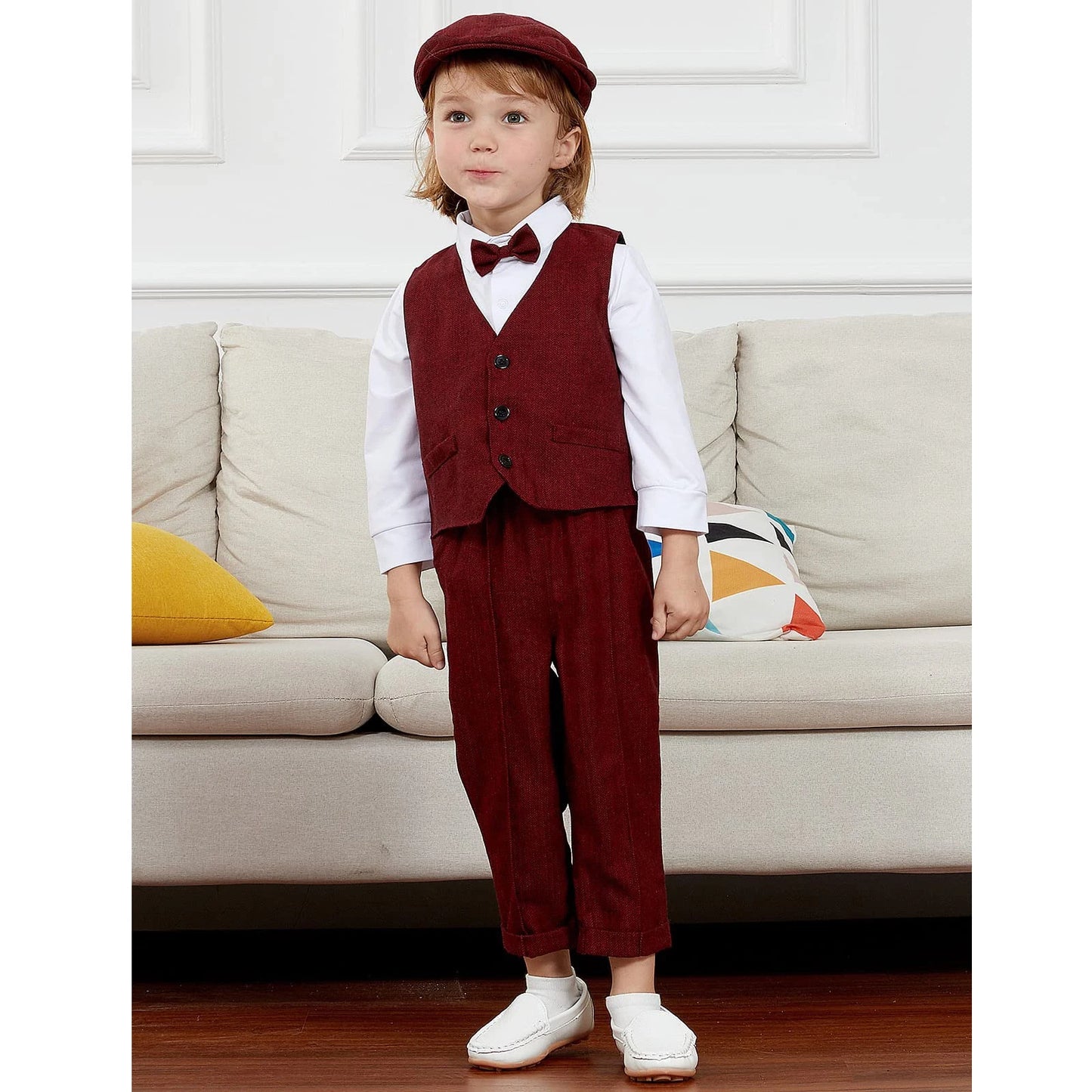 Baby Boys Suit Outfits Sets Newborn Boy Christening Romper Clothing Set Infant Wedding Party Jumpsuit Toddler Formal Long Sleeve