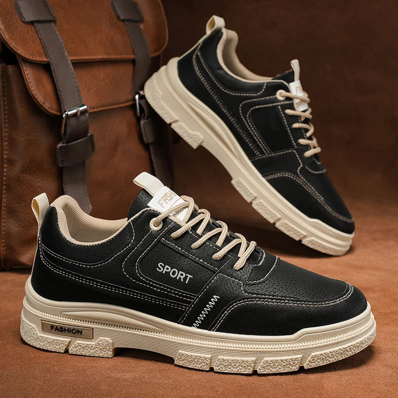 Men's shoes four season new soft-sole non-slip casual shoes outdoor walking shoes fashion student sports shoes male tooling shoe