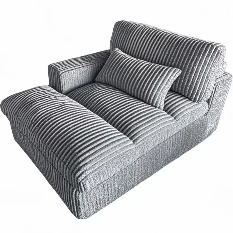 Italian Style Retro Luxury Corduroy Double Sofa Bed for Living Room Vacuum Compression Washable Customizable  Furniture Sofa