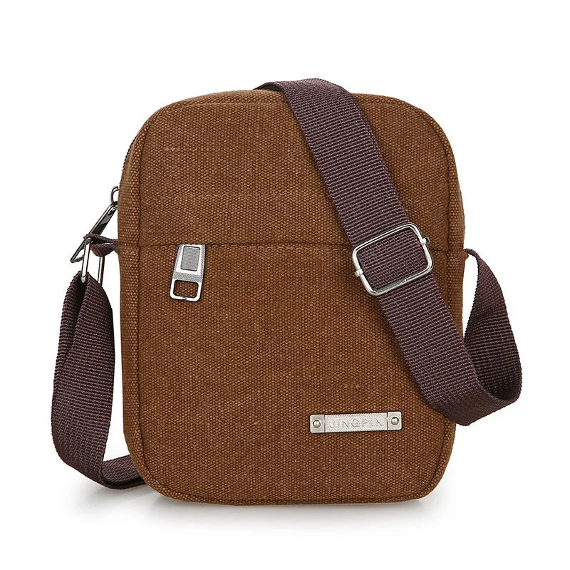 Men's Fashion Canvas Small Bag Casual Men Mini Handbags Male Crossbody Shoulder Messenger Bags For Men Business Sidebag