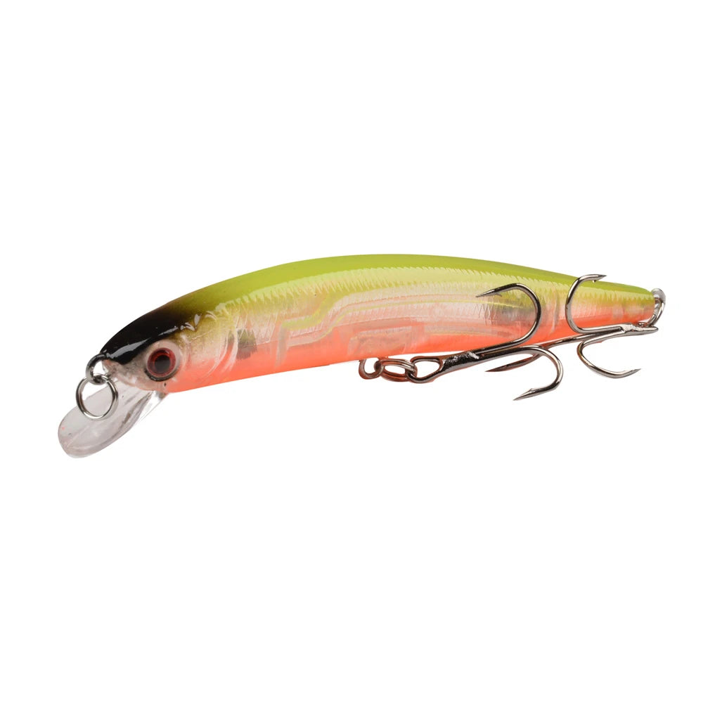 Floating Minnow Fishing Lure 10cm 9.5g 3D Eyes Crankbait Wobblers Artificial Plastic Hard Bait Bass Pike Jerkbait Fishing Tackle