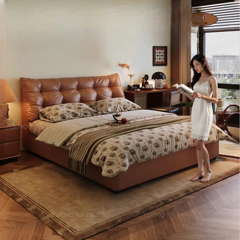 European Simple Bed Beauty Design Nordic Floor Luxury Beauty Castle Modern Bed Bedroom Children Letto Matrimoniale Furniture