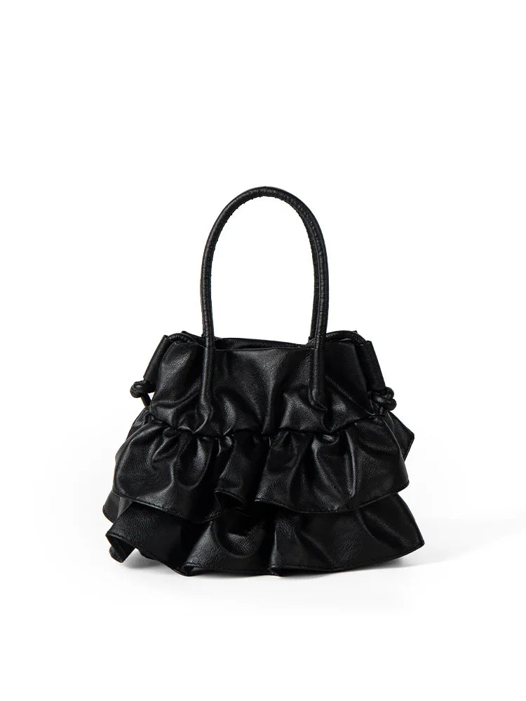 Handbags for Women 2024 Fashion Versatile Female Pleated Ruffle Shoulder Bags Simple Solid Color Large Capacity Crossbody Bags