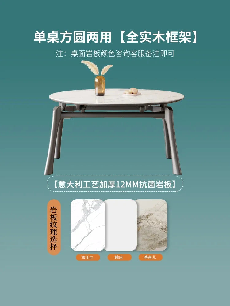 Wooden Modern Dining Table Extendable Round Living Room Dining Table Italian Style Mesas De Comedor Garden Furniture Sets