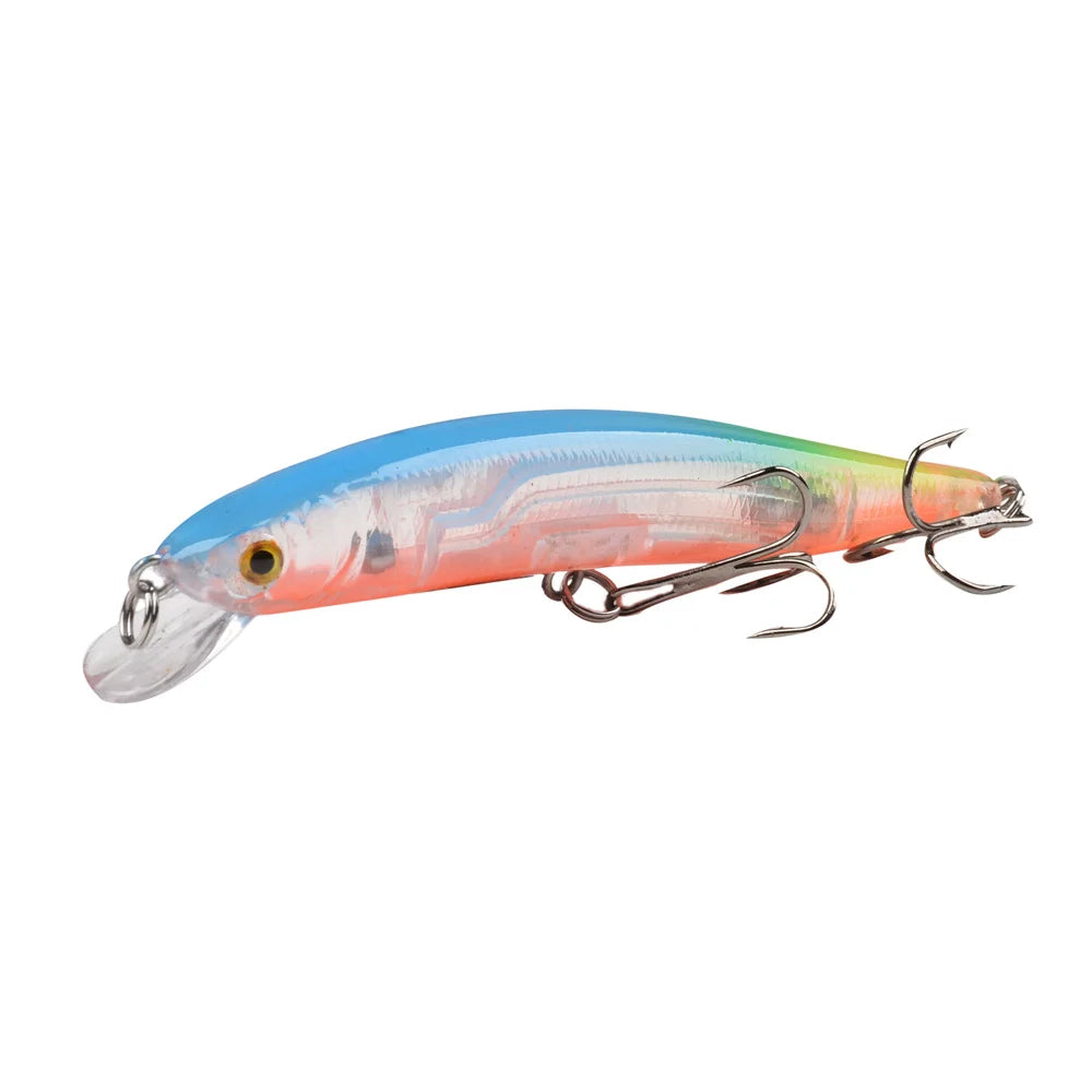 Floating Minnow Fishing Lure 10cm 9.5g 3D Eyes Crankbait Wobblers Artificial Plastic Hard Bait Bass Pike Jerkbait Fishing Tackle
