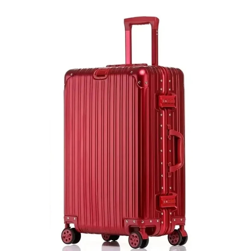 All Aluminum-magnesium Alloy Suitcase High Quality Rolling Luggage 20/24/26/29'' Trolley Luggage Travel Carry-On Cabin Suitcase