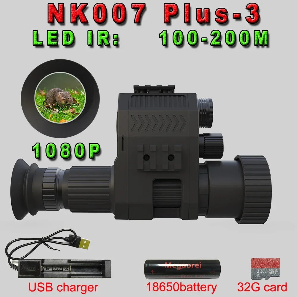 Megaorei NK007 2025 New 1080P Night Hunting Scope Binoculars Hunting Camera Scope For Fishing And Hunting