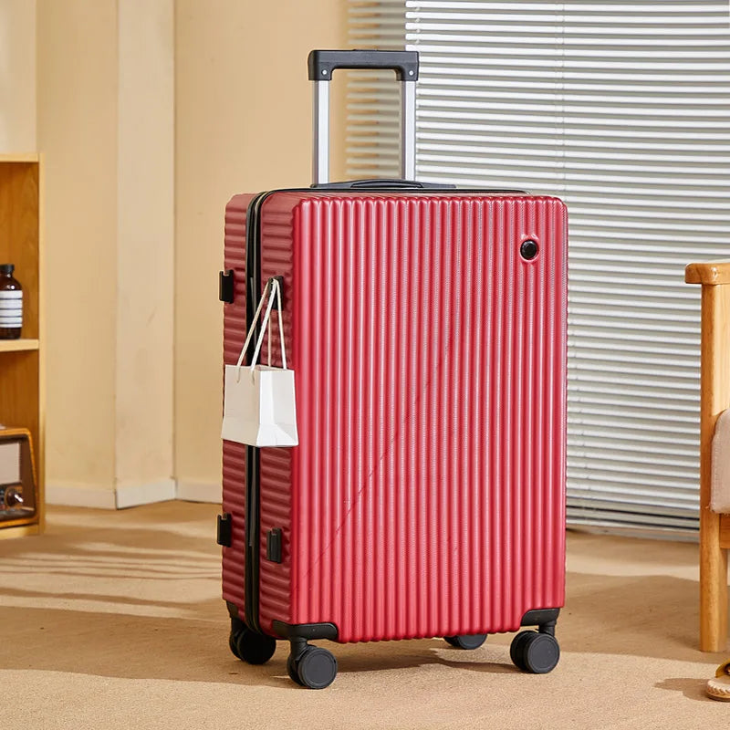Business Luggage 1PC 20 24 28 Inch Lightweight Carry-on Trolley Case Korean Center with Combination Lock and Hook Suitcase