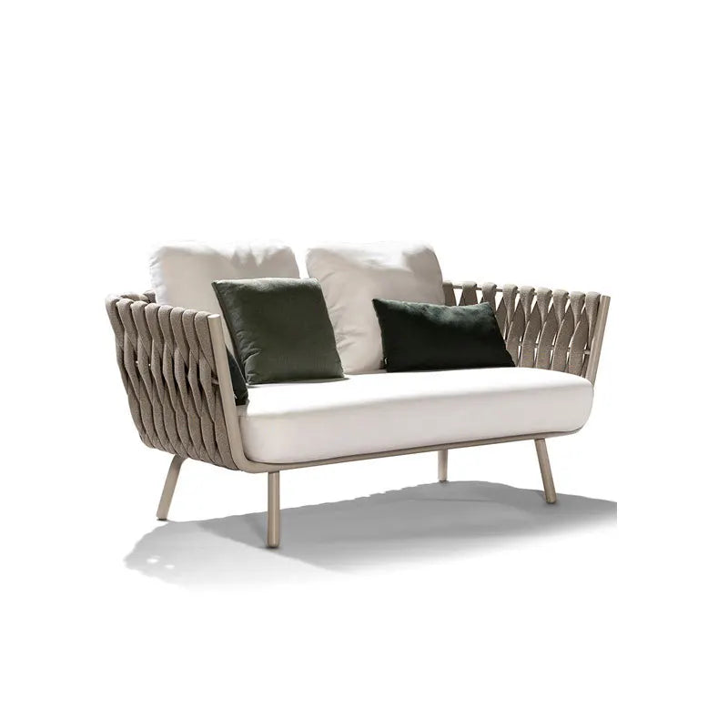 Lving Room Modern Sofa Set Furniture All Weather Outdoor Lazy Fabric Sofa Rattan Garden Sofas for Patio
