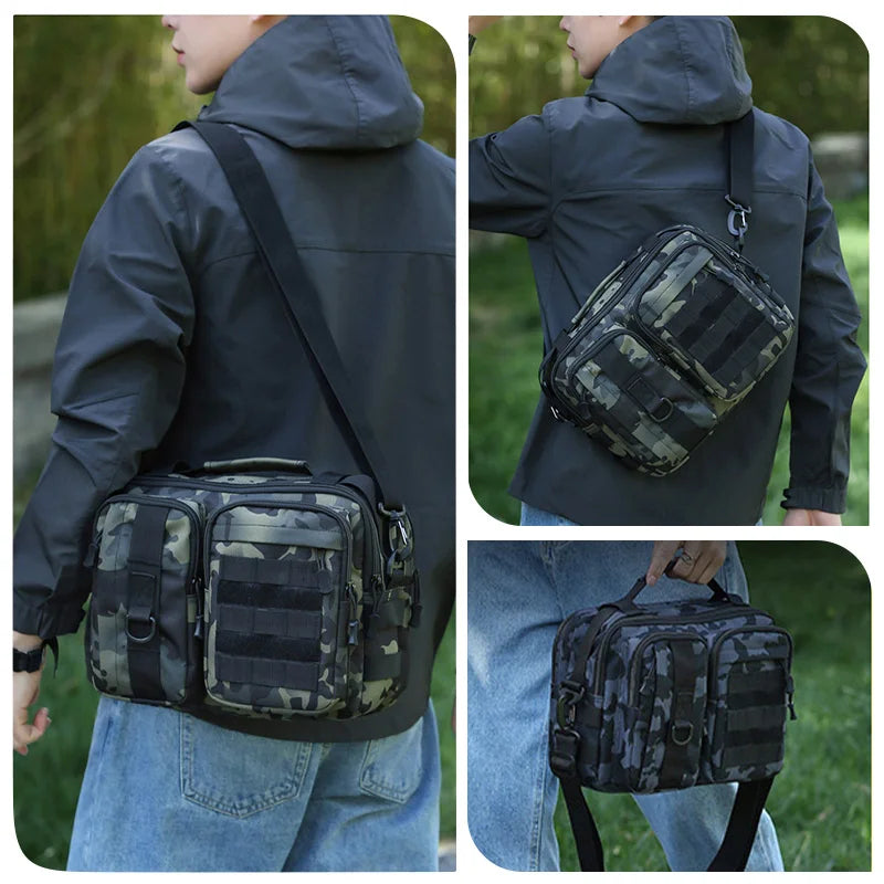 Trekking Tactical Handbags Shoulder Bag Camping for Man Hiking Travel Climbing Fishing Sling Crossbody Outdoor Weekend Molle Bag