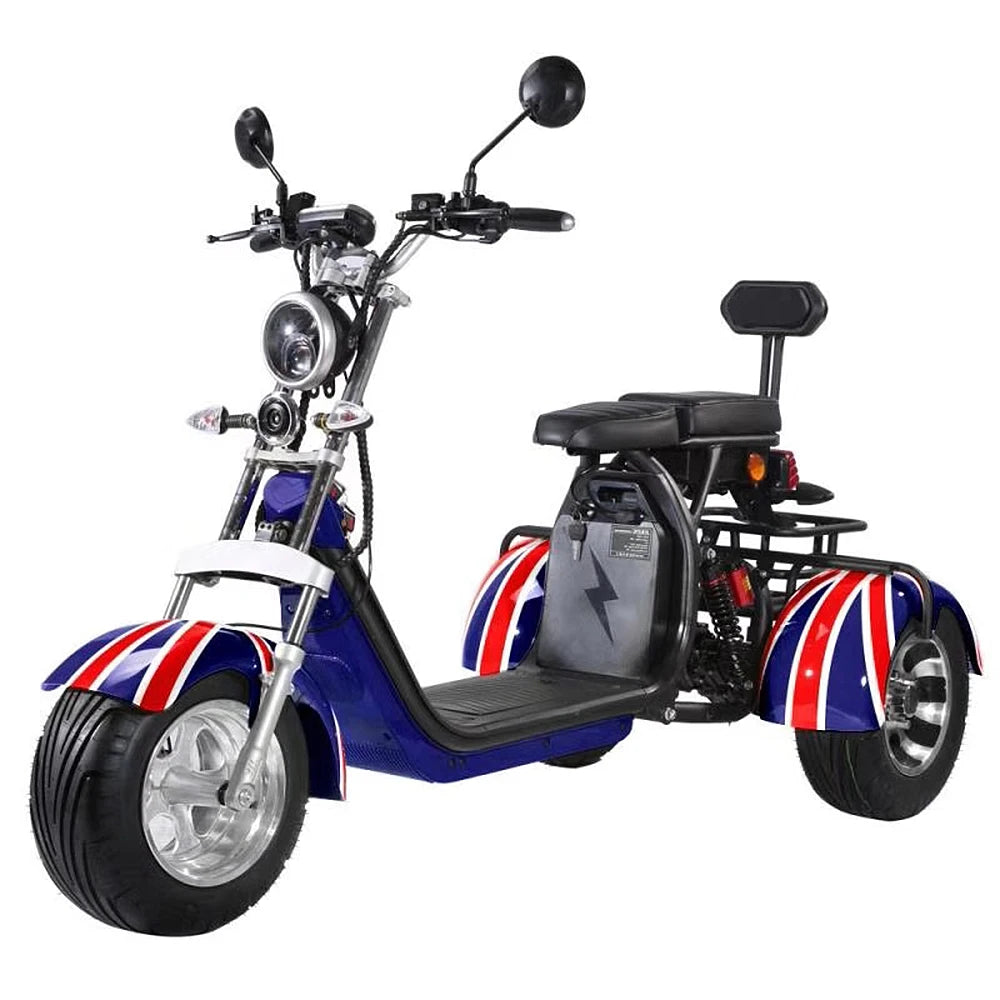 Clark is hot selling New Electric Scooters for Men 2000W E-Bike 13 Inch Big Wheel Citycoco Electric Tricycle Scooter