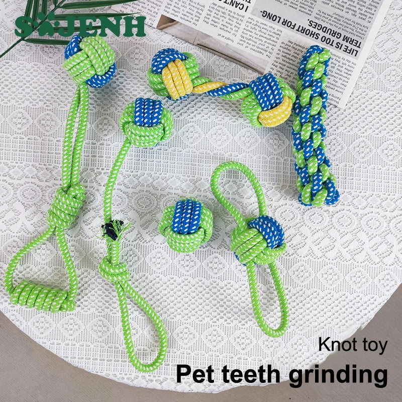 Pet Interactive Cotton Rope Mini Dog Toys Teeth Grinding Cleaning Chewing Puppy Toys Dog Training Toys Pet Supplies