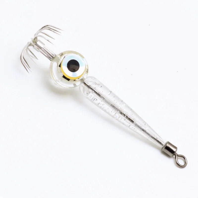 Fishing Lures 5g Squid Hook with LED Light Squid Jig Lure Luminous Webfoot Octopus Egi Artificial Bait Cuttlefish Sea Tackle