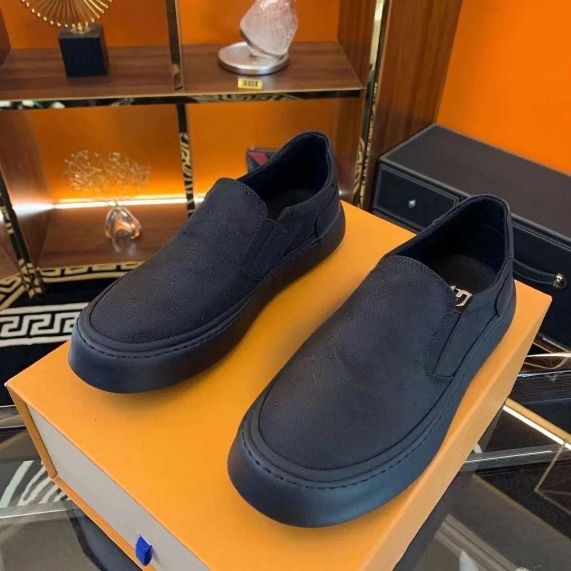 Men's Shoes 2025 Spring Summer New Ice Silk Fashion Sneakers Platform Soled Men's Trendy Versatile Casual Breathable Board Shoes