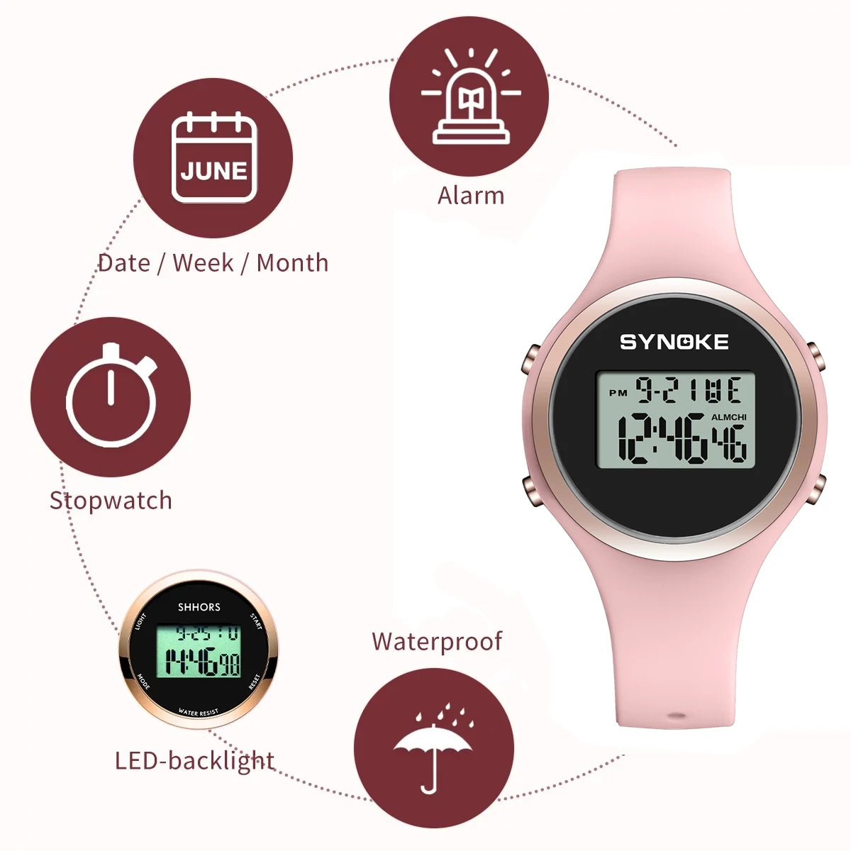 Women Digital Watches Dress Ladies Led Electronic Quartz Watch New Unisex Clock Waterproof Wristwatches montre femme