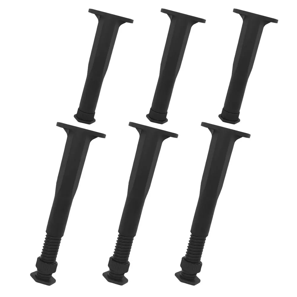 6 Pcs Bed Frame Support Legs Feet Replacements Adjustable Furniture Cabinet Height