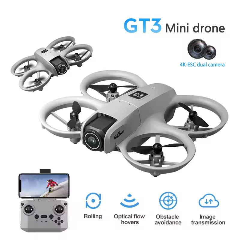 Drones GT3 MINI Professional HD 180° Dual Cameras For xiaomi Brushless Motors Obstacle Avoidance FPV Foldable Quadcopter Toys