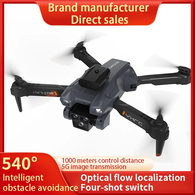 Drone Profesional 8K HD Wide Angle Camera Unmanned Obstacle Avoidance Aerial Photography Optical Flow Foldable Quadcopter Gifts
