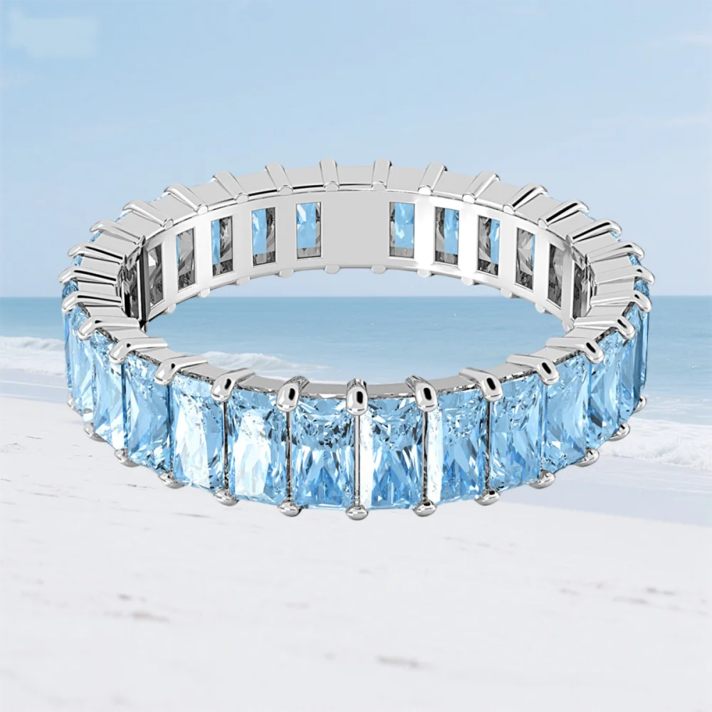 Women's gemstone ring, versatile and fashionable, inlaid with gorgeous colored gemstones, suitable for lovers