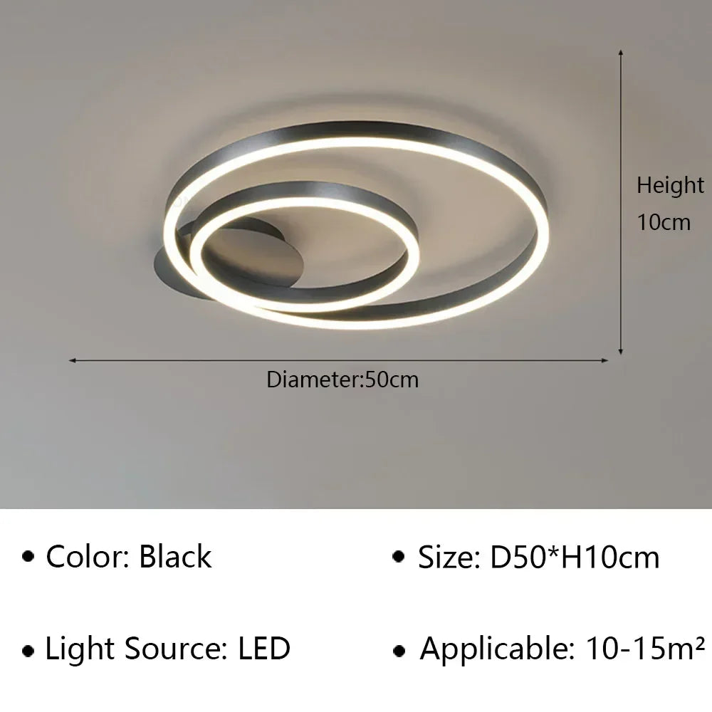 Nordic Modern Designer Minimalist Whole House Ceiling Light Living Room Bedroom Dining Home Decor Dimmable LED Lighting Fixtures