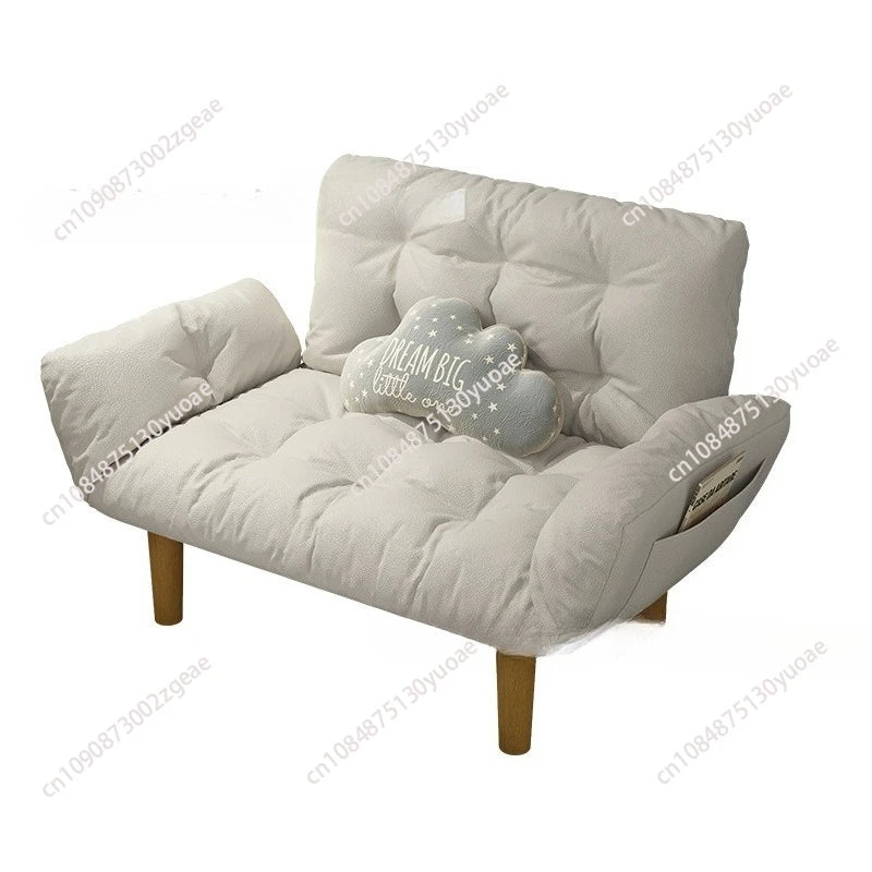 Frosted Fabric Double Sofa Living Room Small Unit Cream Wind Triple Fabric Sofa