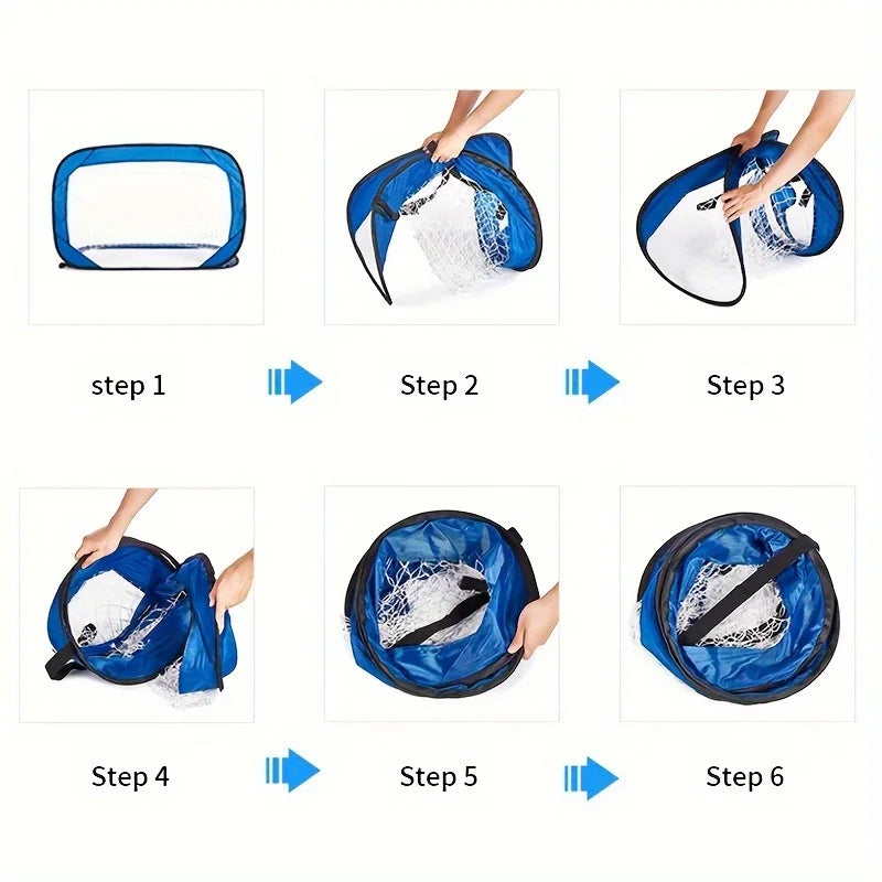 1-Set Portable Soccer Goal Indoor and Outdoor Training - Complete Beach Soccer Net and Football Training Equipment